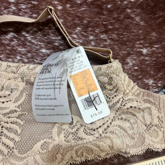 Natori Feathers Contour Plunge T-Shirt Bra Café Nude 42DD NWT - Picture 5 of 9